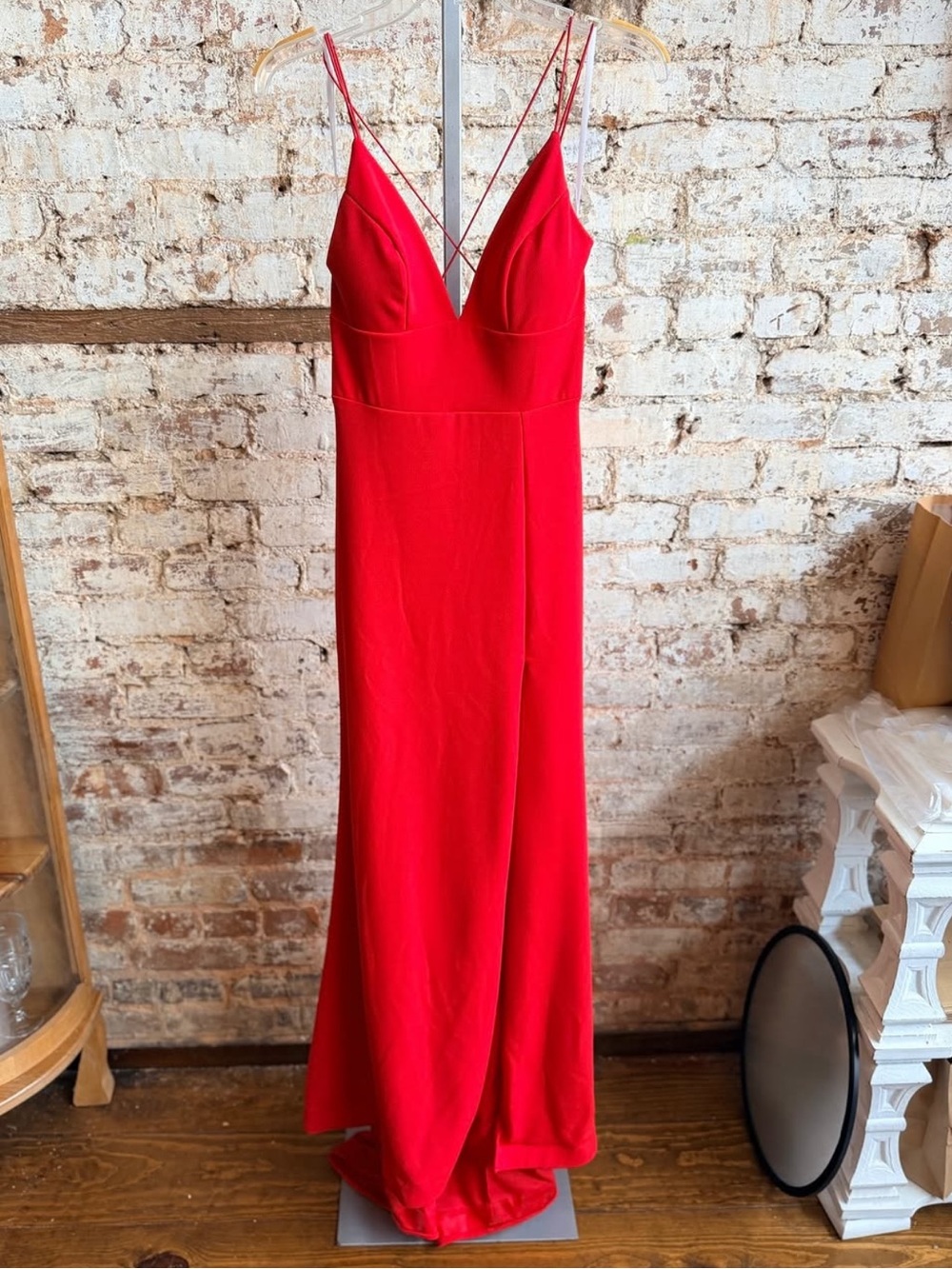 Aidan AIDAN MATTOX Plunging V-Neck Gown 6